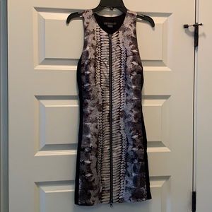 Armani Exhange Python Front ZIP Mini Dress